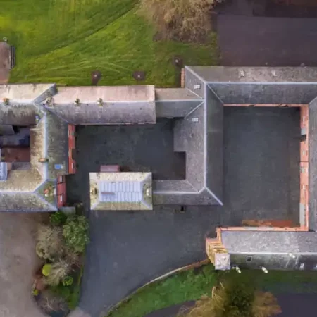 Restoration of the Netherby Hall Stables - Drone View