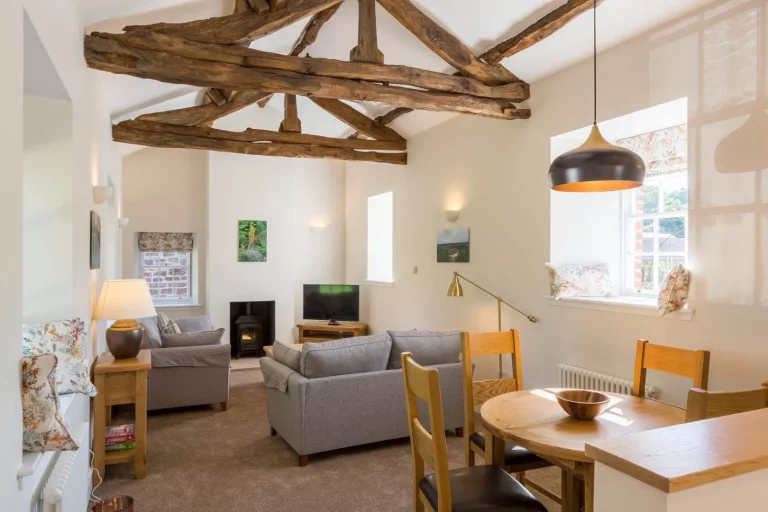 Gardeners Cottage Living & Dining areas, accommodation at Netherby Hall