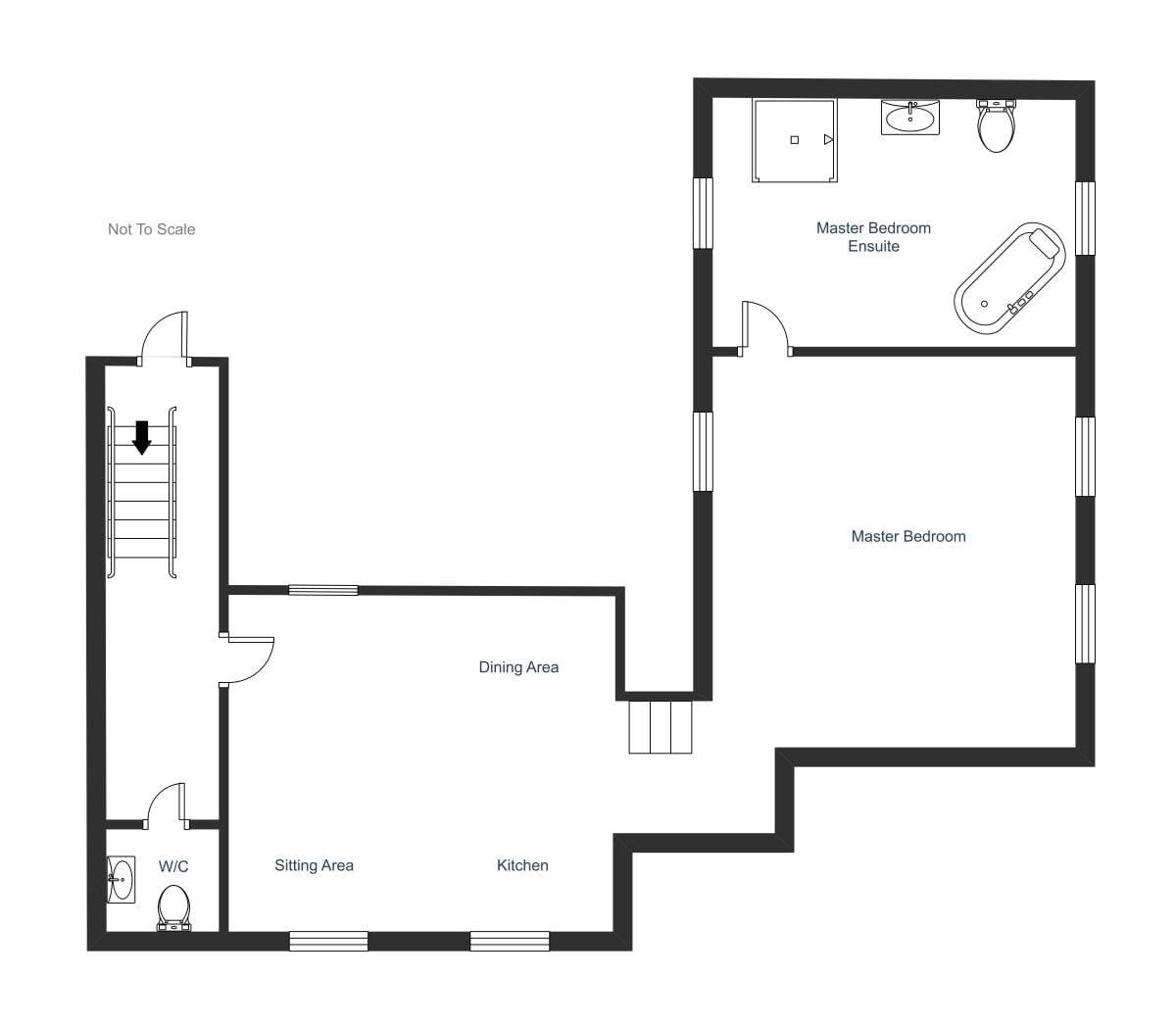 Floorplan Layout of the Clock Tower 1 Engineer Apartment