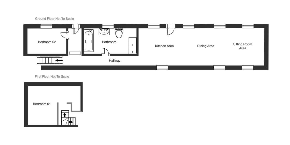 Floorplan Layout of the Gardener's Cottage