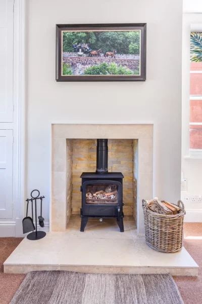 Fire Place 1 - Coach House 2 Bedroom Self Catering Holiday Home Carlisle