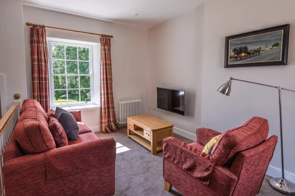 Lounge with Sofas and TV - Salutation Apartment