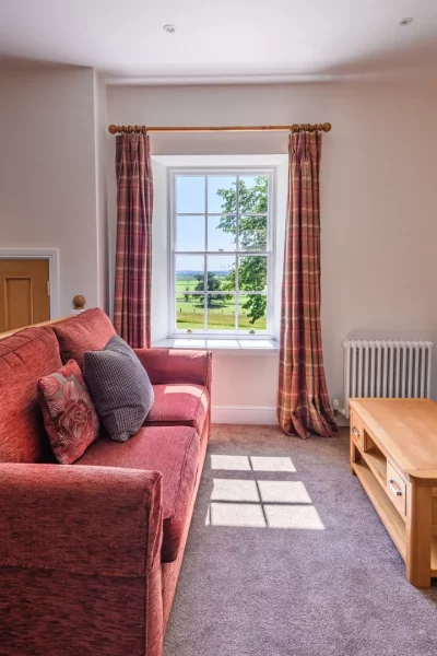 Lounge with Sofa and Window - Salutation Apartment