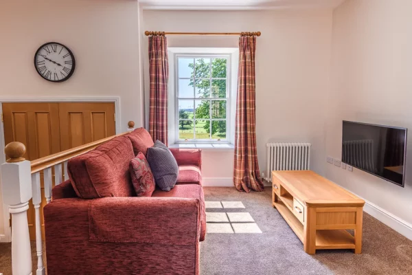 Lounge with Sofa and TV - Salutation Apartment