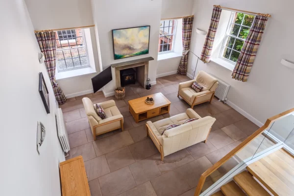 Top View of Spcious Lounge Area in Sir Walter Scott Apartment