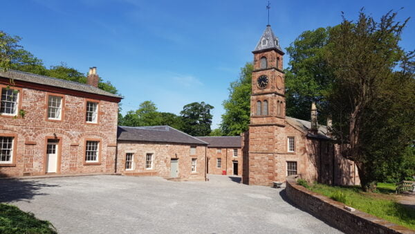 The clocktower and stable yard luxury self catering apartments complex at Netherby Hall