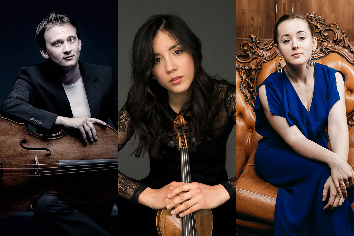 Benedict Kloeckner with a cello, Oxana Shevchenko with a violin, and Clemence de Forceville - Absolute Classics Music Concert at Netherby Hall 2026
