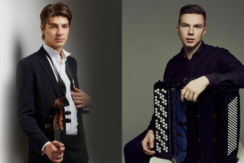 Musicians Ivan Sendetsky with a violin and Vladimir Stupnikov with an accordion - Absolute Classics Music Concert at Netherby Hall 2026